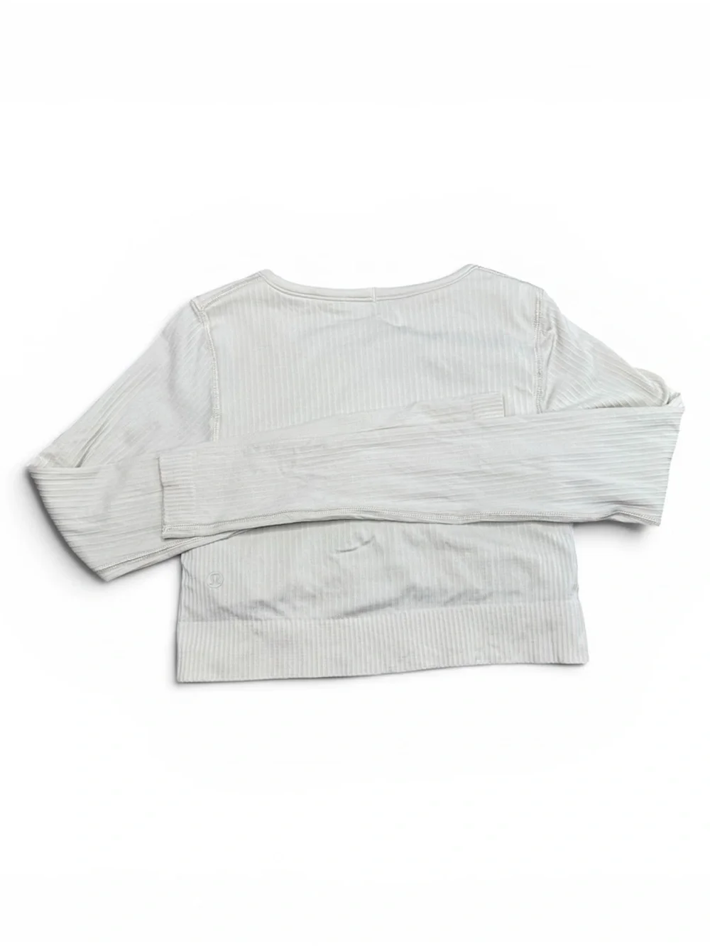 Lululemon Ebb to Street Long Sleeve Shirt Natural Ivory Size 4
